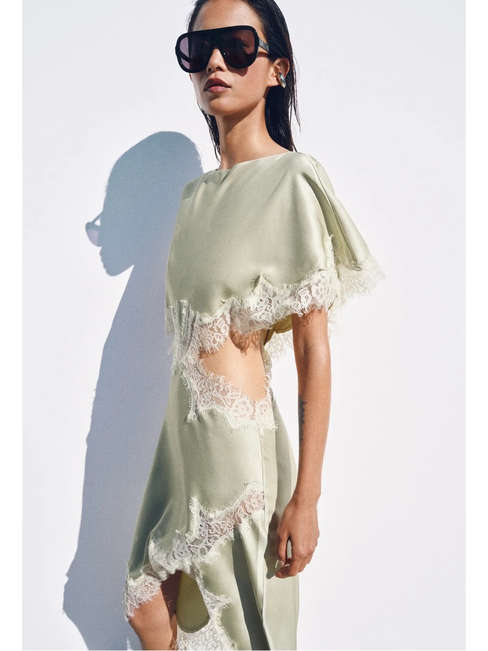ZARA ZW COLLECTION CUT OUT LACE DRESS